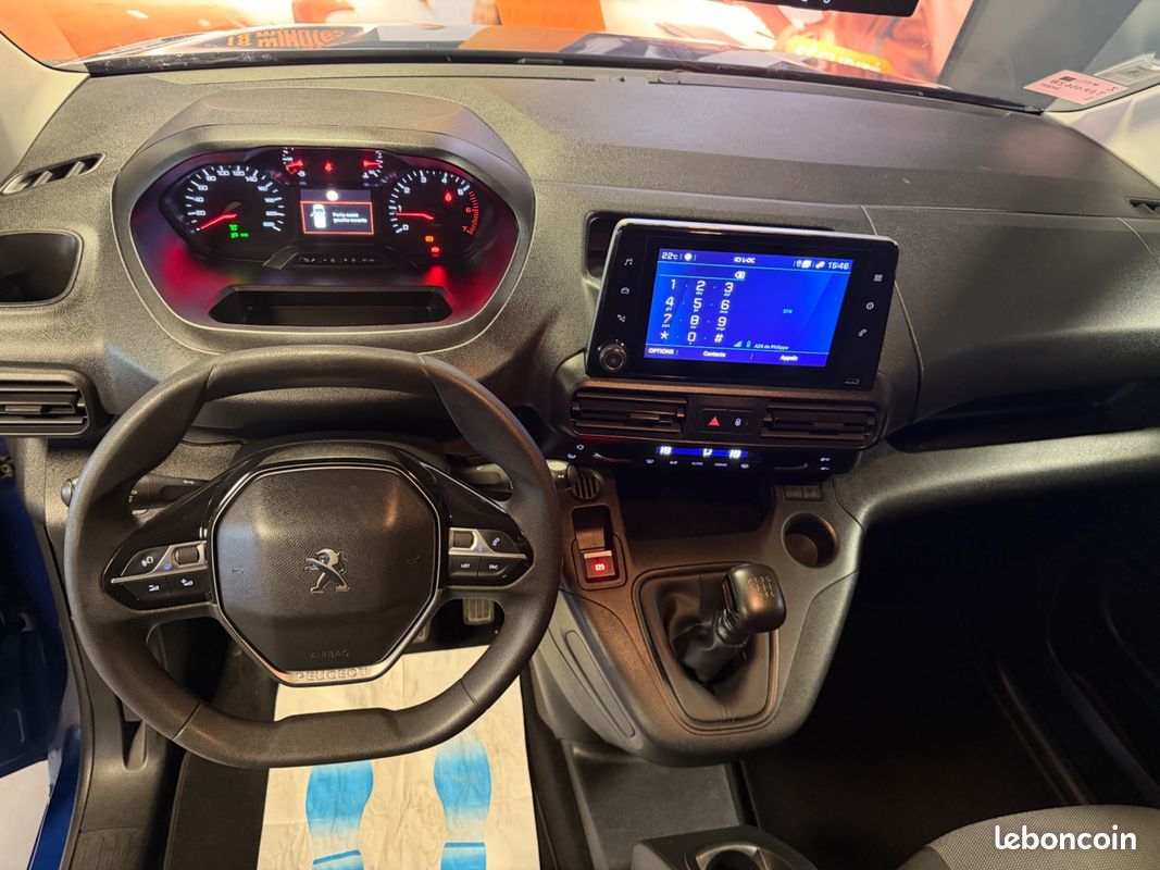 Peugeot partner vu fourgon 1.5 bluehdi 130 1000kg l1 m 10409 ht / attelage / caméra de recul (image 3)