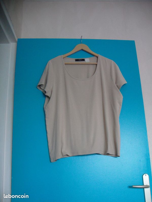 Tee-shirt beige LA REDOUTE CREATION T 50 (image 1)