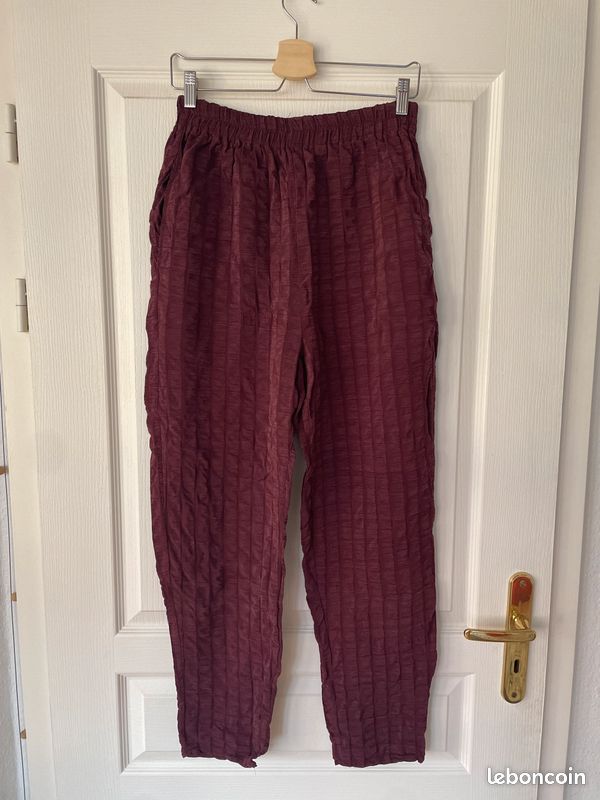Pantalon léger bordeaux (image 1)