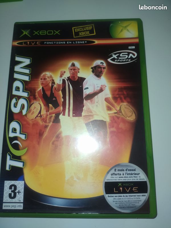 Jeu Top Spin - Microsoft Xbox - Version PAL Française - Bon état (boîtier Inclus)