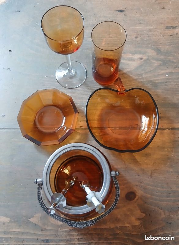 Bonbonnière verres coupelles ambré ( a partir de 12) (image 6)