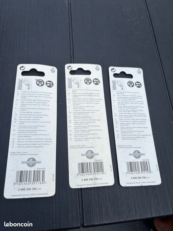Lot de 3 paquets lames de scie sauteuse Bosch (6 lames) - Neuves sous blister (image 2)