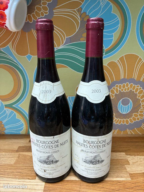 Lot Vin 2003 bourgogne hautes côtes de nuits beaux monts lussots (image 1)