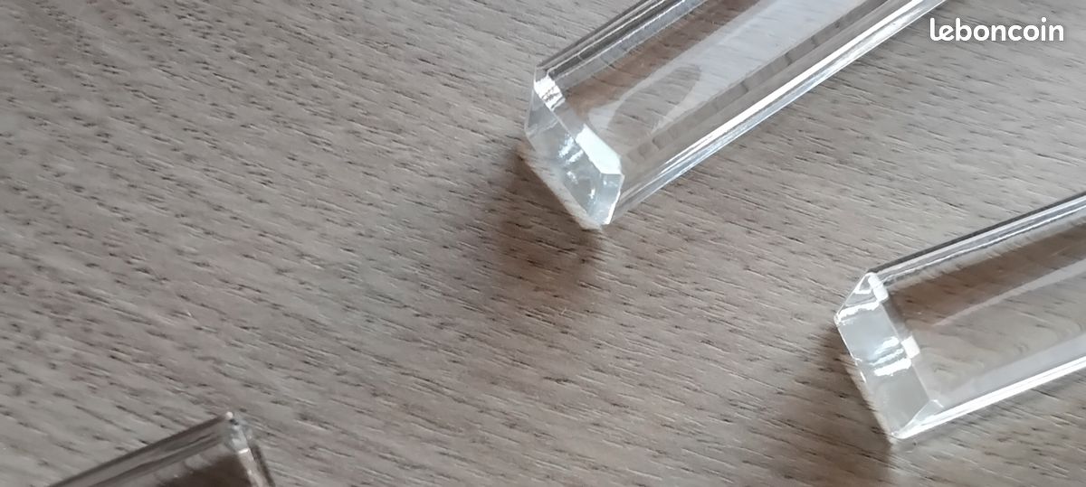 Lot de 11 porte-couteaux vintage français en cristal au plomb - France
