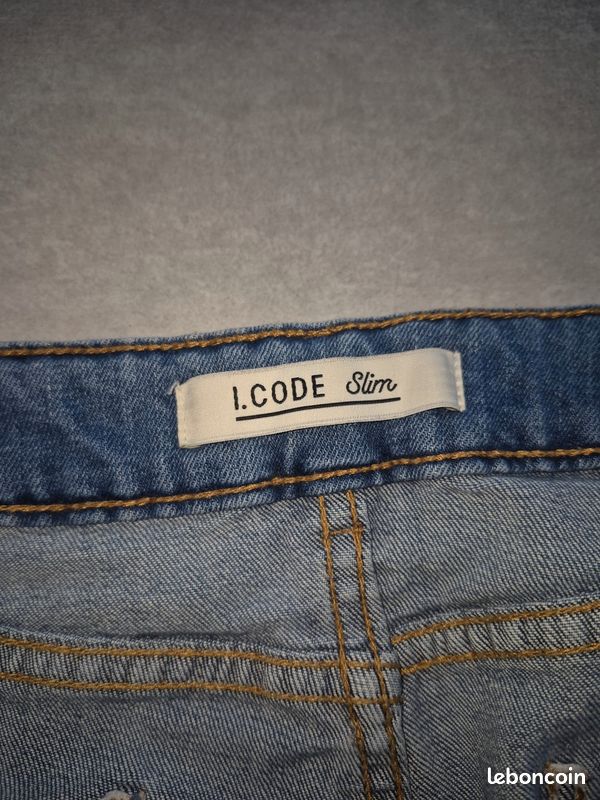 Jean slim bleu classique - I.CODE (image 5)