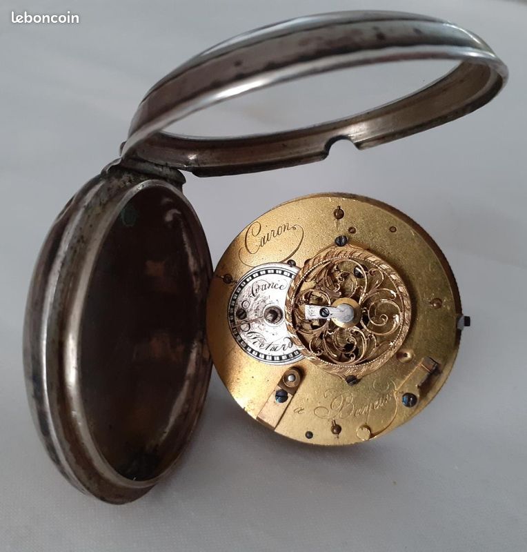 Petite Montre à Coq 19ème Siècle - Boîtier Argent - Montre De Poche Vintage - Occasion