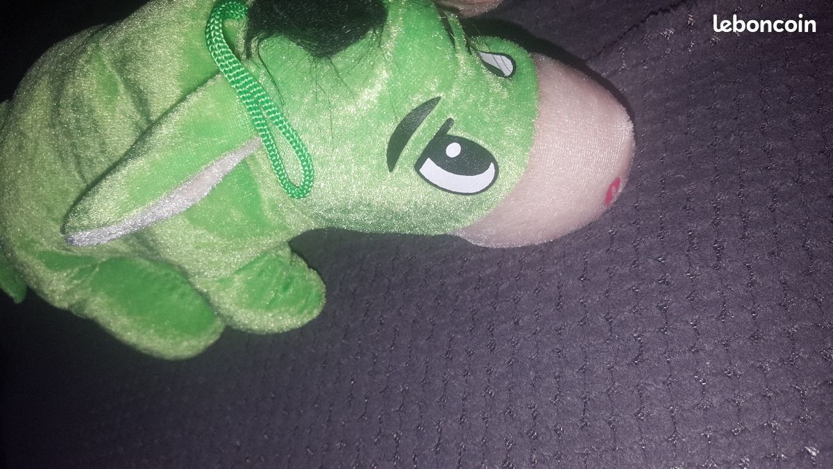 Peluche ane vert beige très bon état (image 3)