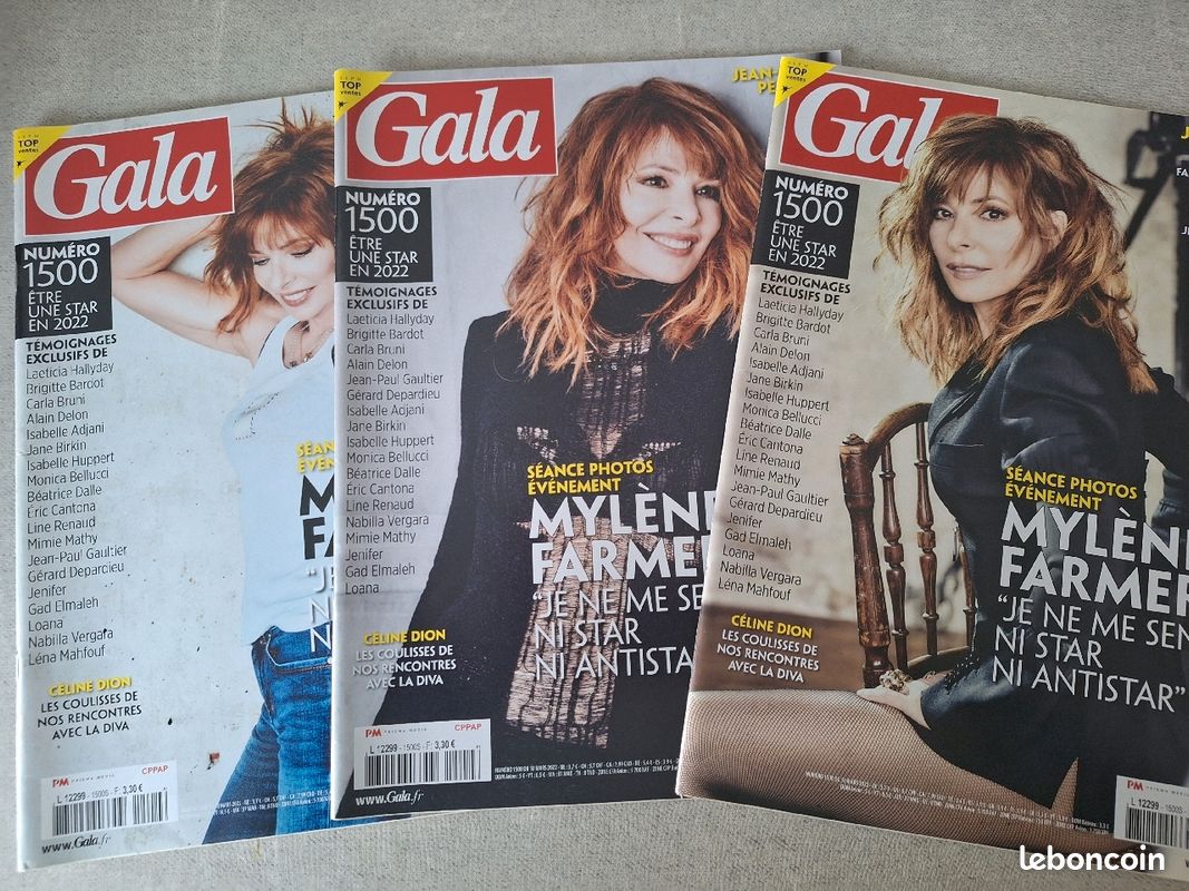 Lot de 3 gala mylene farmer collector (image 1)