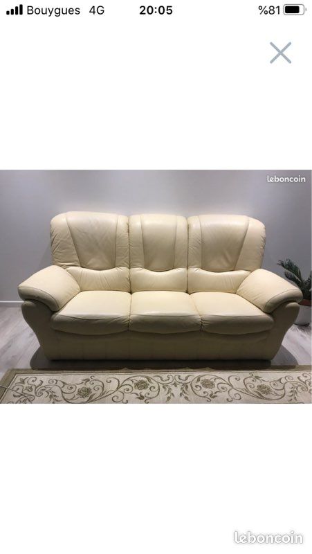 Canape simili cuir (image 1)