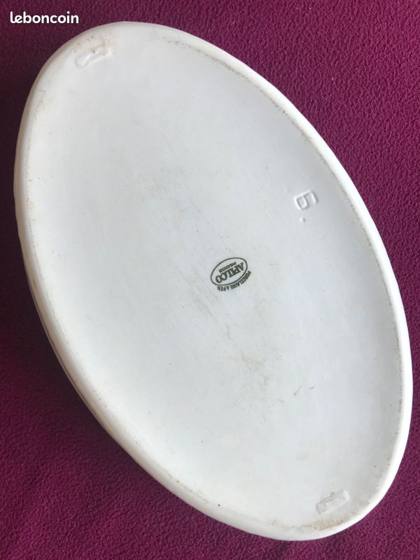 Plats à Four Apilco, Décor Vieux Chine, Blancs, Ronds, 15 Cm, Lot D'occasion