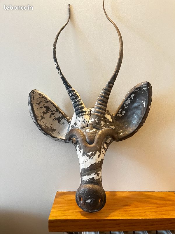 Trophée Décoratif Cornes D'Antilope - Objet De Vitrine, Origine France, Style Nature Et Chasse
