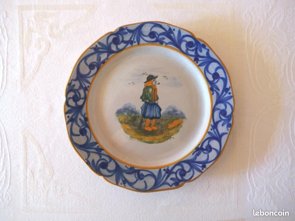 FAÏENCE DE QUIMPER - Petit Beurrier De La Hubaudière Bousquet (HB) EUR