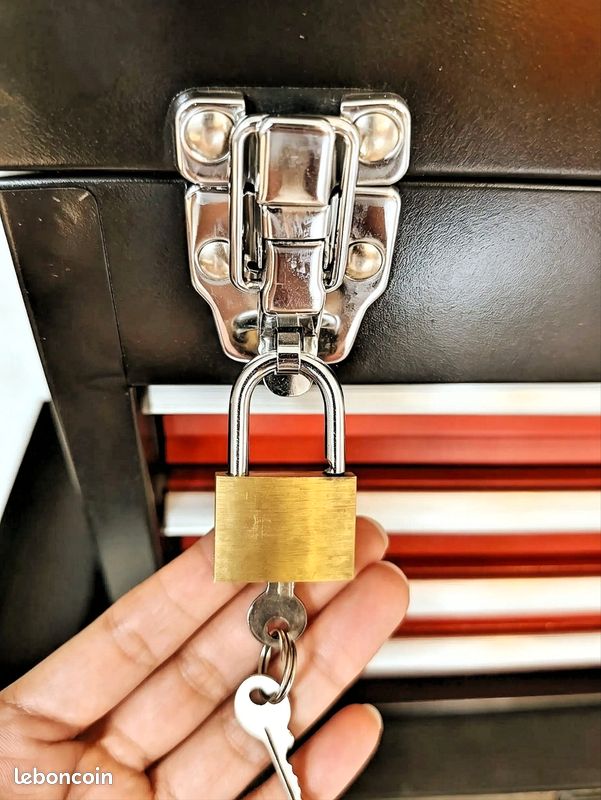 Servante d'atelier / Servante à outils sur roulettes + coffre amovible (image 7)