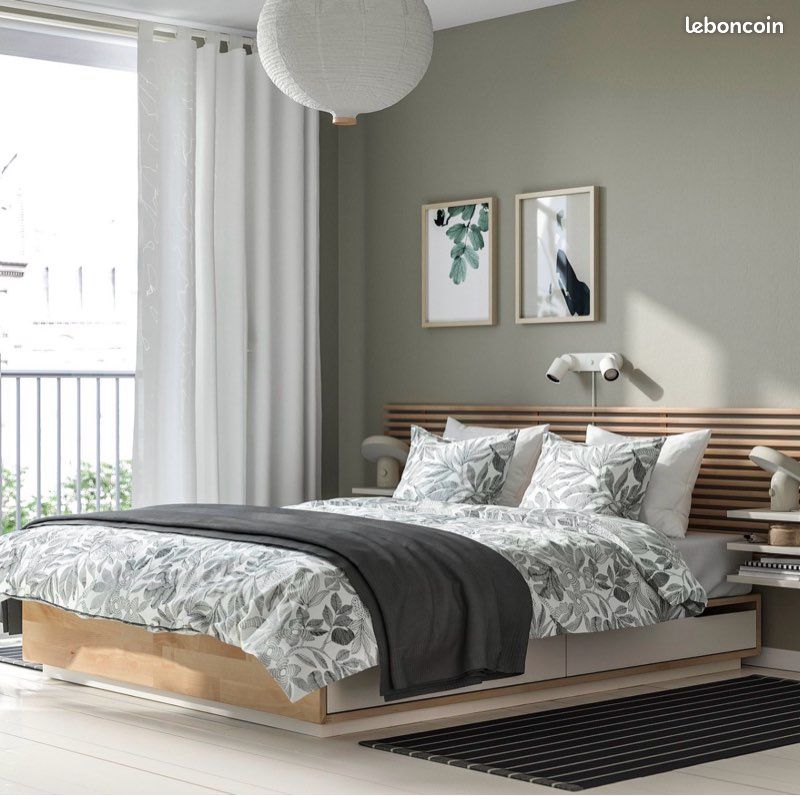 Vends lit IKEA King seize 160 par 200 (image 2)