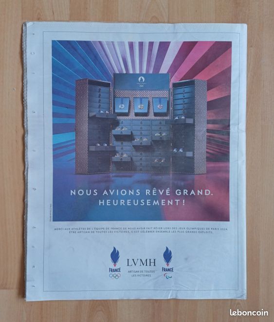 💥 L'Équipe 12 août 2024 clôture JO ÉTAT NEUF 💜 Livres