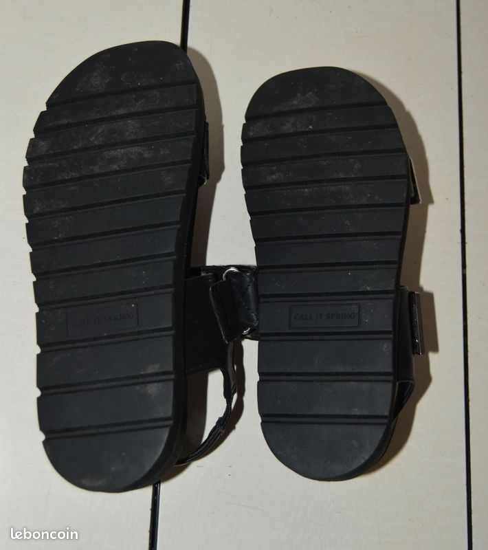 Sandale noire semelle compensée taille 37 (image 2)