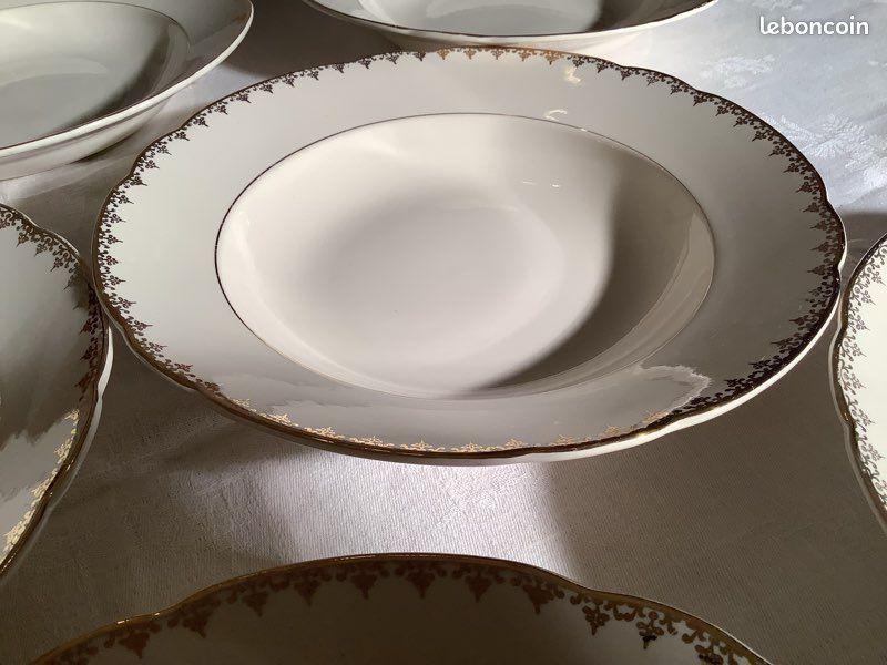 Assiette Creuse Porcelaine Service - Lot De 6 Colorées - Assiette