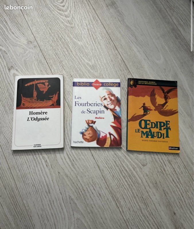 Lot de 3 livres Fourberies de scapin, Œdipe, L’odyssée (image 1)
