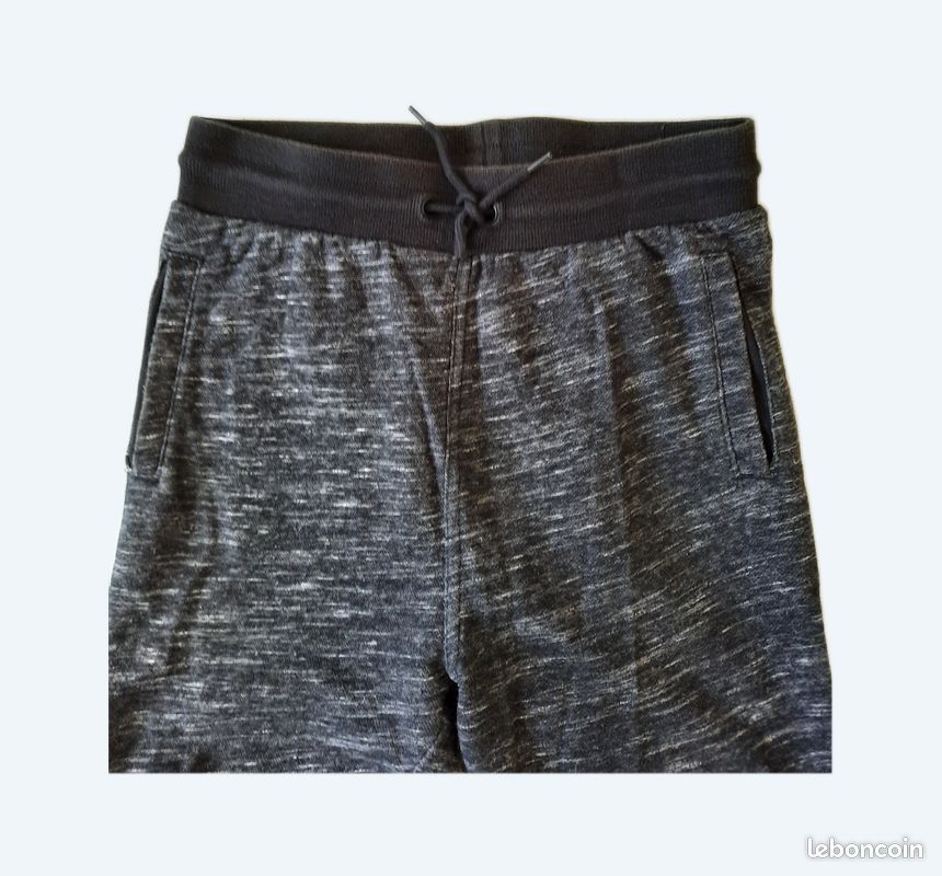 Jogging Garcon H et M gris foncé chiné Taille XS (image 1)