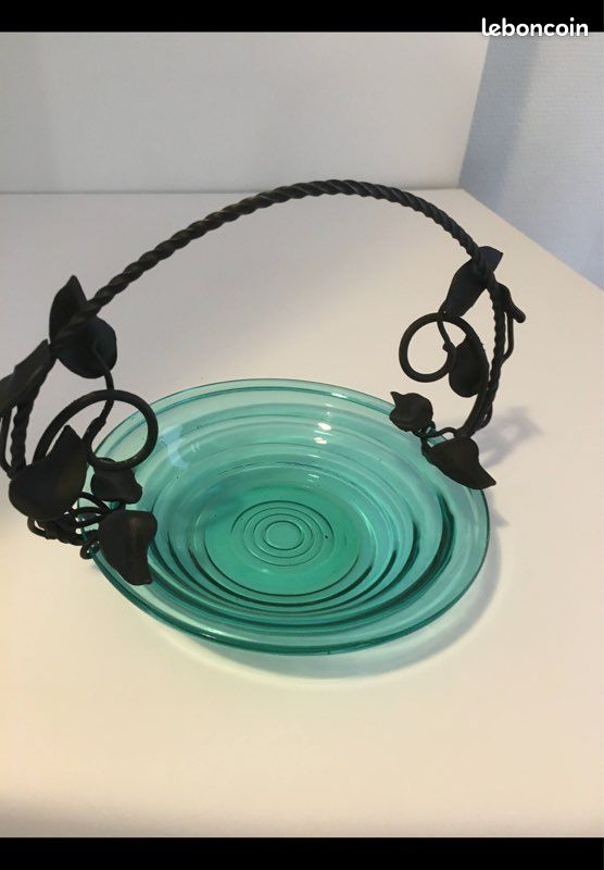 Ancienne Coupelle en Verre de Style Art Déco (image 1)