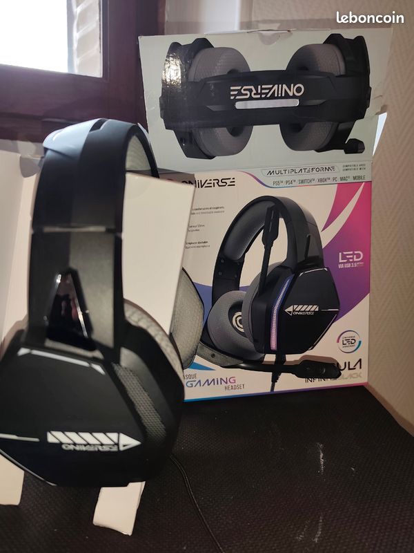 Oniverse - Casque Gaming Meteor - Carbon Black (Multi Oniverse - Casque Gaming Meteor - Carbon Black (Multi