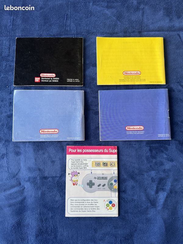 Notices version française en très bon état pour jeux et consoles Nintendo NES, Super NES, Game Boy, Game boy Color, Game boy pocket, Game Boy Advance GBA, DS (image 5)