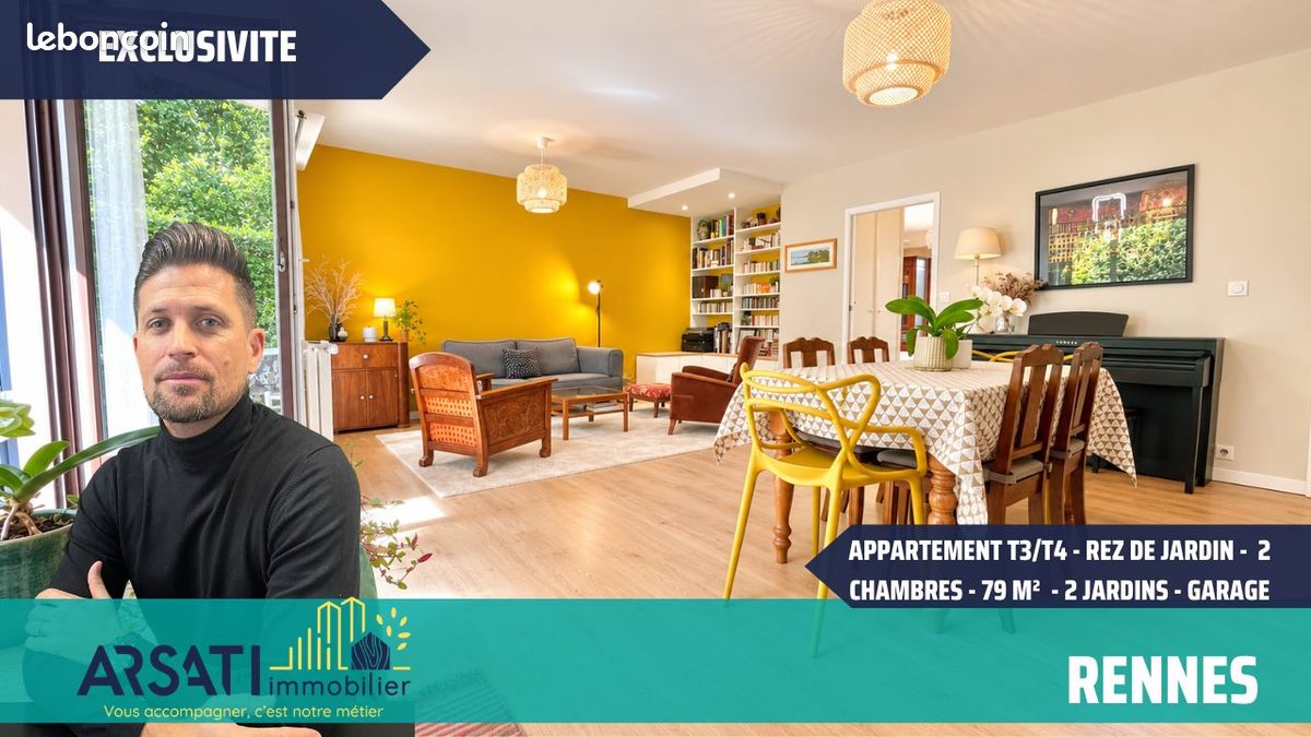 Appartement 4 pièces 79 m² · à Rennes · 79 m² · 264 500 €