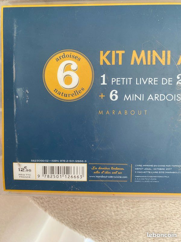 Kit 6 mini ardoises apéro avec livre de recettes – Neuf en boîte d’origine (image 15)