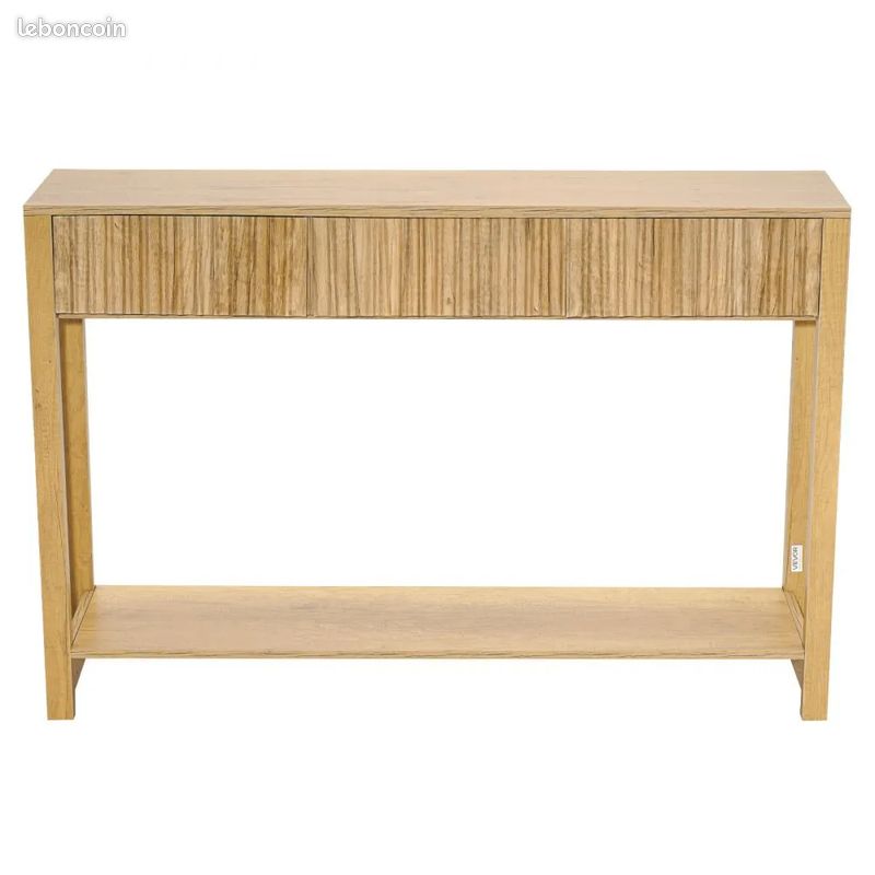 Console Campagnarde 120 cm - 3 Tiroirs et Étages (image 2)