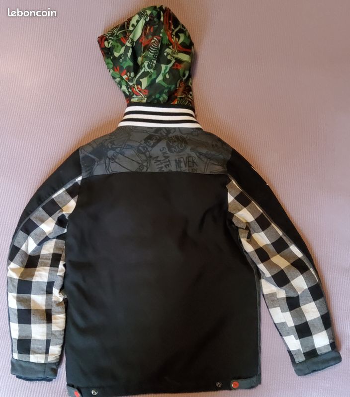 Manteau Desigual Fille Taille 11-12 Ans - Doudoune Multicouleur En Polyester - Occasion Très Bon État