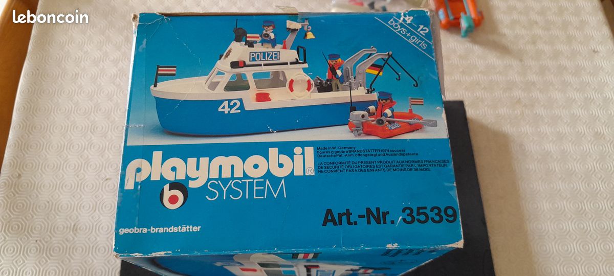 Pièce Détachée PLAYMOBIL Pour Bateau Vedette Vintage (années 1979) - En Bon état