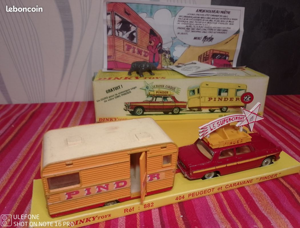 Boîte Repro Vide Dinky Toys N°882 - Peugeot 404 Pinder & Caravane - Neuf