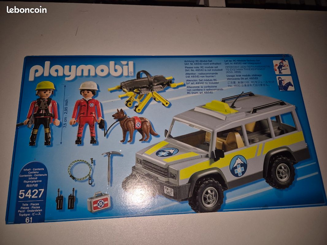 Playmobil -- Pièce de rechange -- Véhicule de secours de montagne 5427