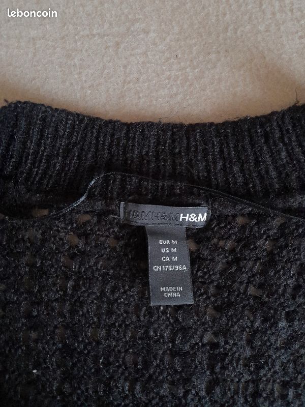 Gilet en maille noir (image 6)