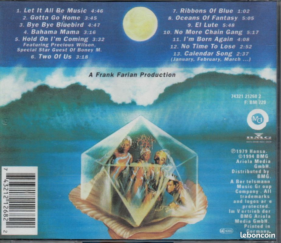 Cd "Oceans Of Fantasy" de Boney M (image 2)