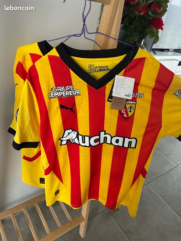 Lensois Rc Lens équipe De Foot Maillot Rouge Et Noir Maillot Foot