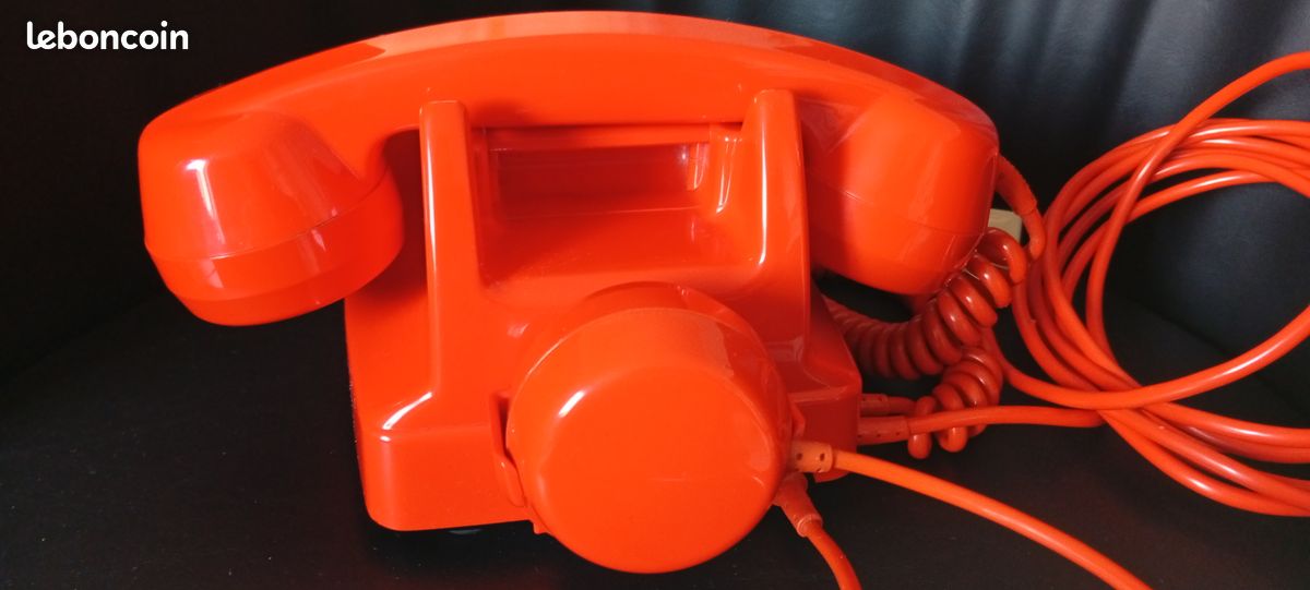 Téléphone Vintage Orange S63 - Socotel France - Années 1970 - État Correct