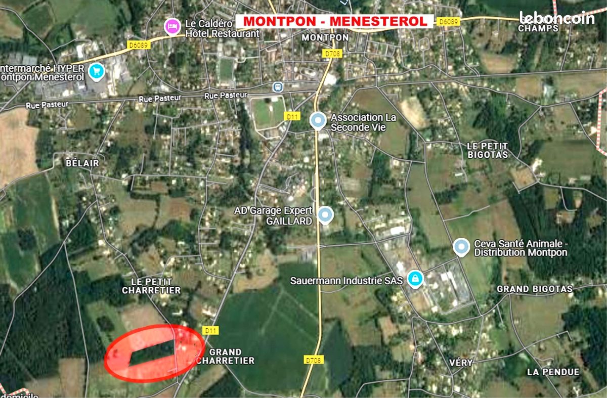 Terrain boisé · à Montpon-Ménestérol · 50 000 €