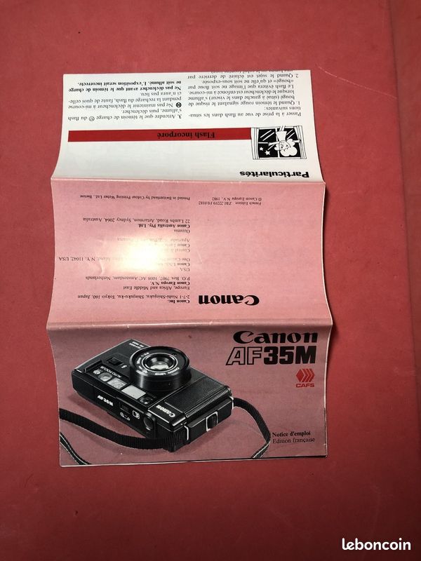 Appareil photo argentique Canon AF35M Sure Shot point & shoot