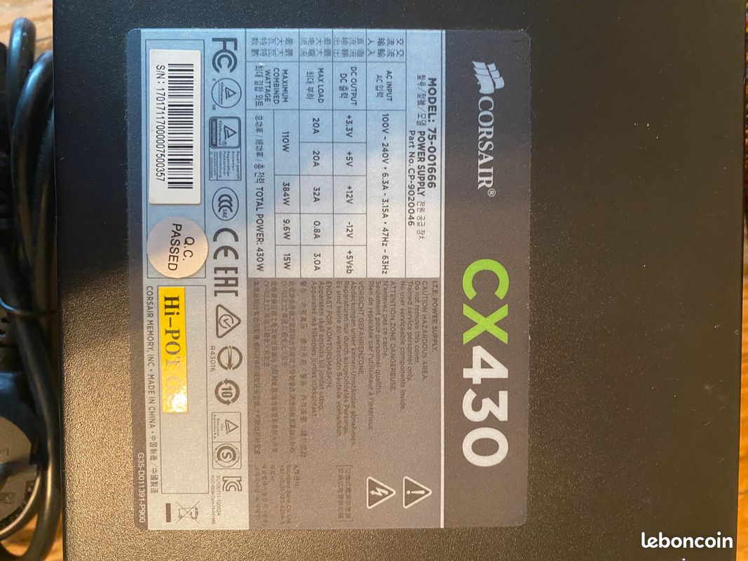 Alimentation corsair cx430 (image 4)