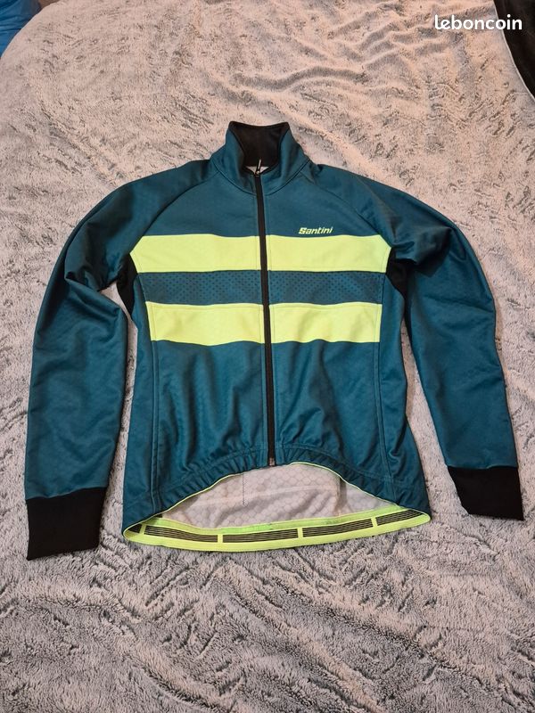 Veste d'hiver thermique polaire hommes équipe cyclisme veste à manches