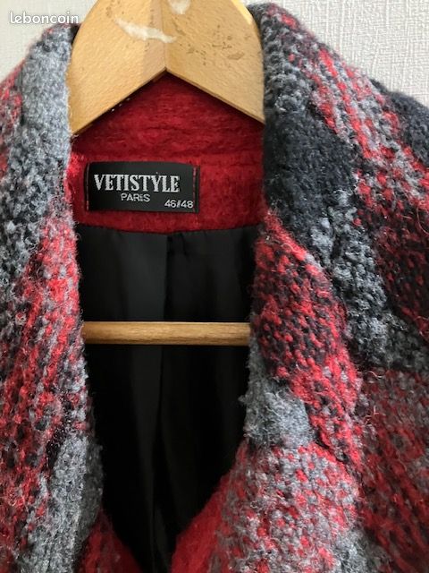 Manteau Femme En Lainage Marron Taille 46-48 - Marque Neuville, Neuf Avec étiquettes, Doublure Acétate