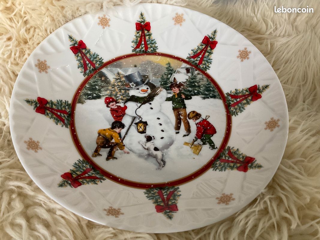 Assiette plat Villeroy et Boch Noël 🎅 Bonhomme de neige (image 1)