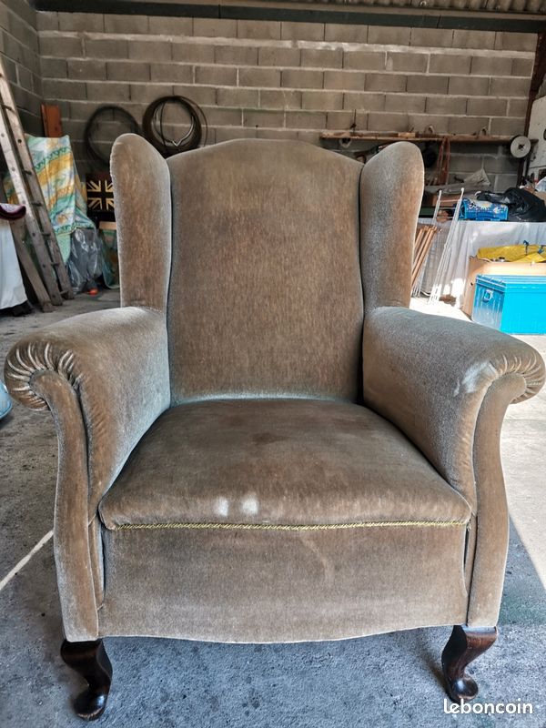 Fauteuil ancien genre anglais (image 8)