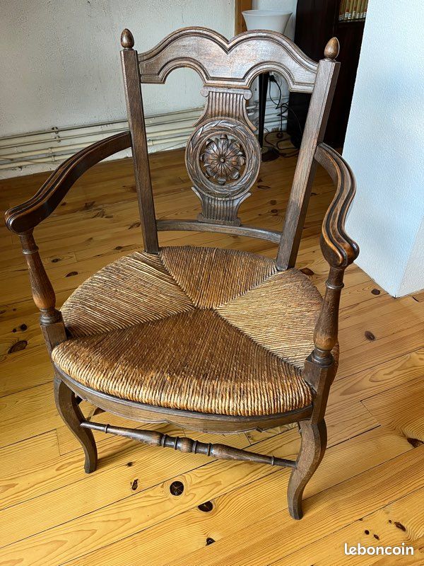 Fauteuil en paille Régence (image 2)