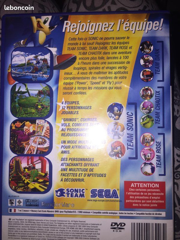 Sonic heroes jeux play 2 (image 2)