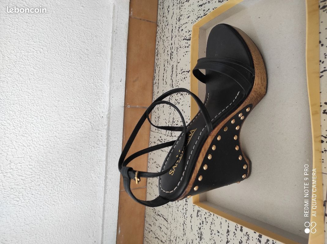 Chaussures cuir et bois San Marina (image 1)