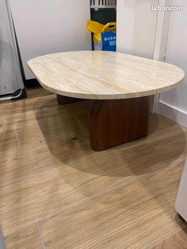 Table basse effet travertin (image 1)
