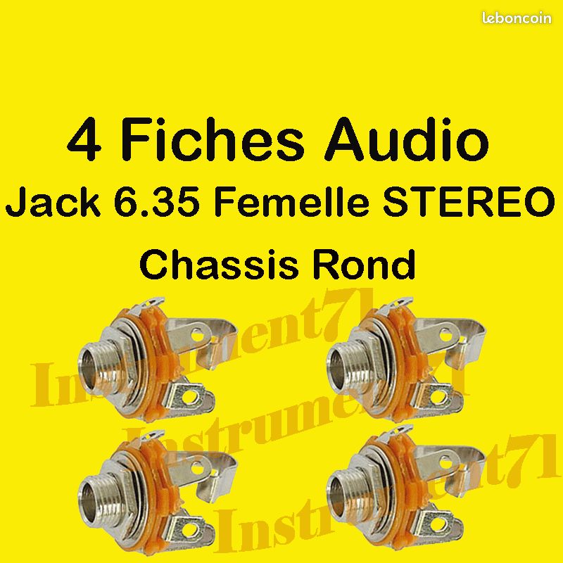 Lot De 4 Connecteurs MIDI DIN 6 Broches Femelles - Pour Montage Sur Panneau, Audio/vidéo, Châssis Métal