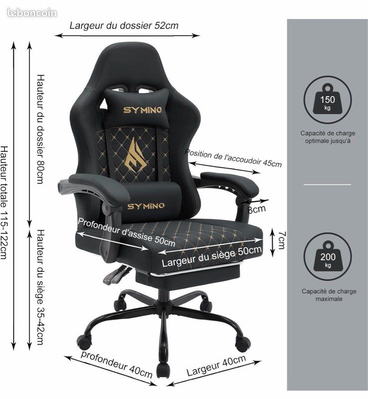 Andyou Chaise Gaming Ergonomique et Fauteuil Gamer avec Repose-Pieds Télescopique Coussin à Ressorts, Support Lombaire et Hauteur Réglable 200kg Rouge Andyou Chaise Gaming Ergonomique et Fauteuil Gamer avec Repose-Pieds Télescopique Coussin à Ressorts, Support Lombaire et Hauteur Réglable 200kg Rouge